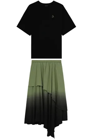 tout a coup Layered cotton midi skirt