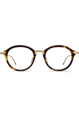Thom Browne Tortoiseshell round-frame glasses