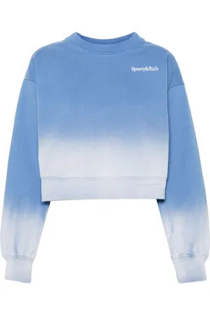 Sporty & Rich Logo-embroidered cropped sweatshirt