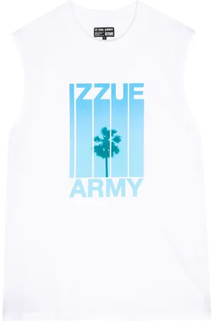 Izzue Palm tree-print cotton tank top