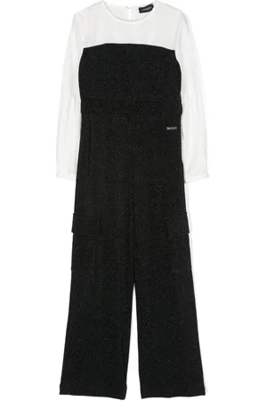 MONNALISA Lurex cargo jumpsuit