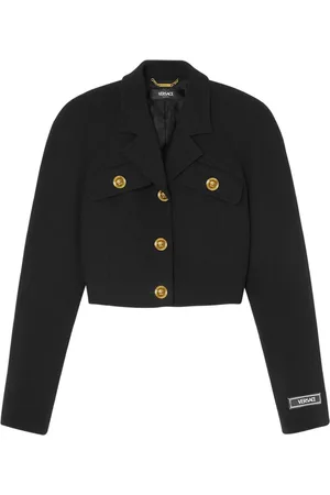 VERSACE Medusa Head-buttons cropped jacket