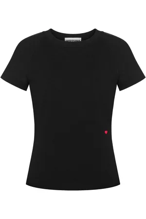 Moschino Heart-embroideired cotton T-shirt