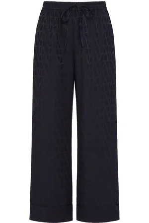 VALENTINO GARAVANI Optical V silk trousers