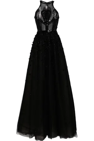 Saiid Kobeisy Beaded halterneck gown