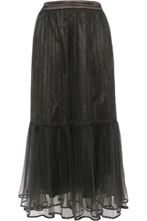 tout a coup Satin hem tulle skirt