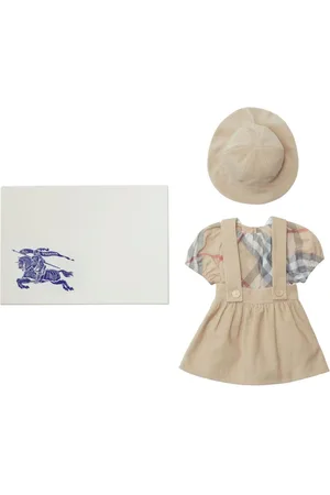 Burberry Checked organic cotton three-piece set