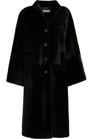 Marni Single-breasted faux-fur coat