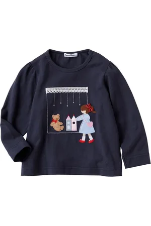 Familiar Bear-appliqu??d cotton T-shirt