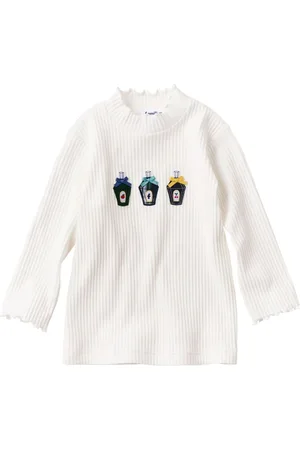 Familiar Appliqu??-detail ribbed-knit jumper