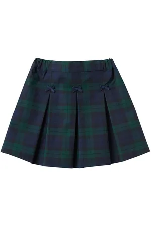 Familiar Pleated plaid miniskirt