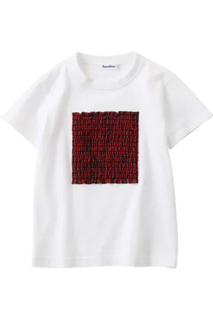 Familiar Appliqu??-detail cotton T-shirt