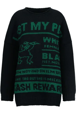 Maison Margiela Intarsia-knit virgin-wool oversize jumper
