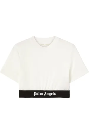 Palm Angels Logo-underband cotton crop top