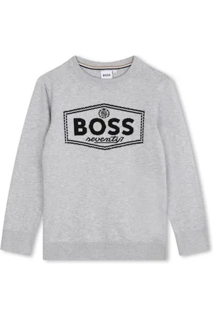 HUGO BOSS Intarsia knit-logo cotton jumper