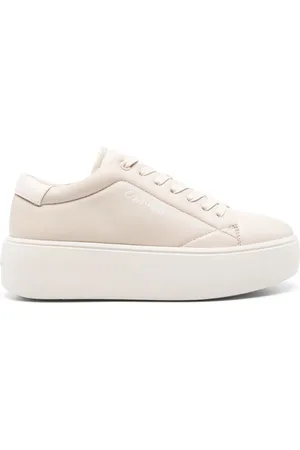 Calvin Klein 50mm leather flatform sneakers