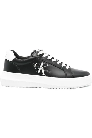 Calvin Klein Logo-print leather sneakers