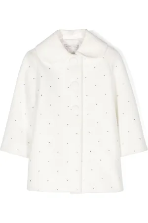 MONNALISA Rhinestone-embellished felted coat