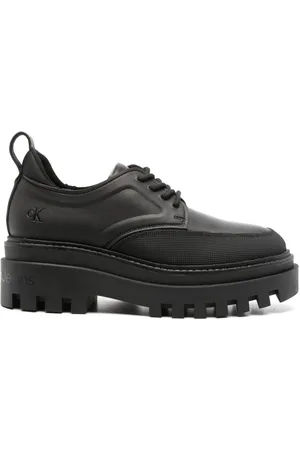 Calvin Klein Flatform leather derby shoes