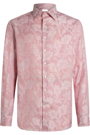 Etro Striped jacquard-print cotton shirt