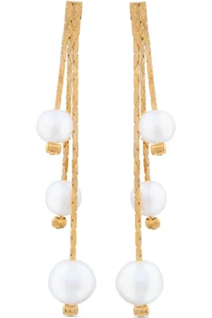 Susan Caplan 1980s Rediscovered faux pearl-embellished earrings