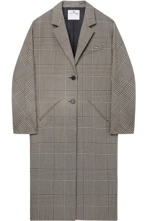 Courrèges Cocoon checked coat