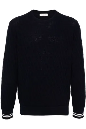 VALENTINO GARAVANI Optical-jacquard cotton jumper