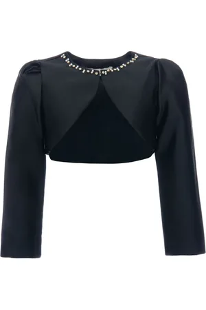 Tulleen Cropped satin jacket