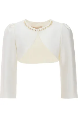 Tulleen Cropped satin jacket