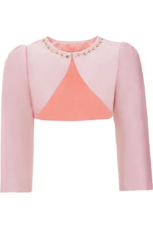 Tulleen Cropped satin jacket