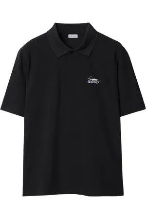 Burberry Logo-patch cotton polo shirt