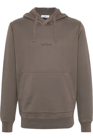 Stone Island Logo-print cotton hoodie