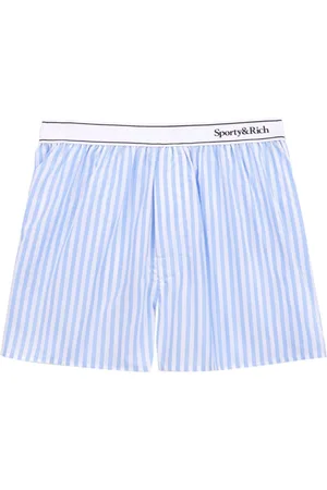 Sporty & Rich Logo-waistband poplin shorts