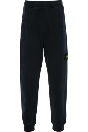 Stone Island Compass-badge cotton track pants