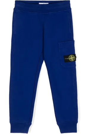 Stone Island Compass-badge cotton track pants