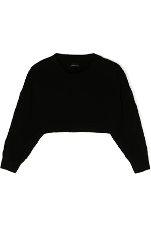 MONNALISA Cropped ribbed-knit jumper