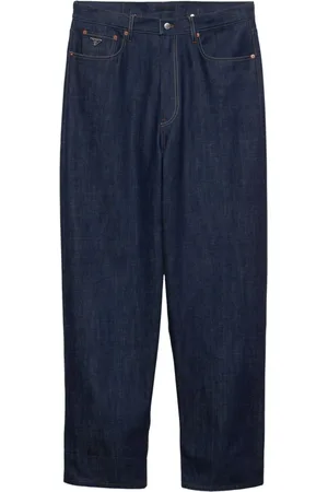 Prada Triangle-logo wide-leg jeans