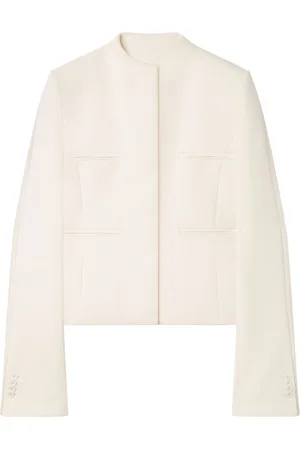 Courrèges Heritage concealed-fastening crepe jacket