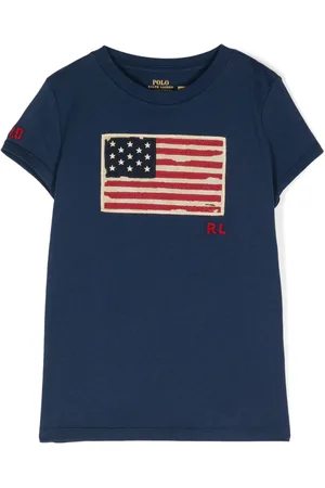Ralph Lauren Flag-appliqu?? cotton T-shirt