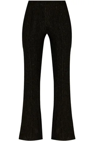 Ganni High-rise flared-leg trousers