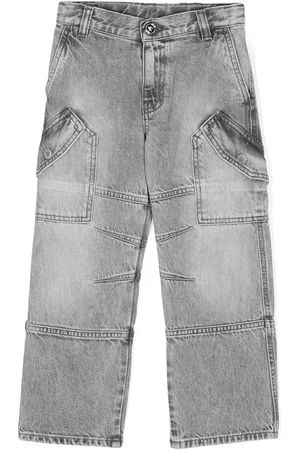 VERSACE Panelled straight-leg cargo jeans
