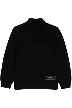 Balmain Logo-tag wool jumper