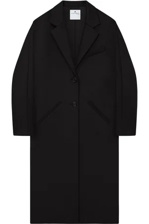Courrèges Cocoon logo-appliqu?? coat