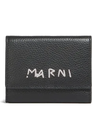 Marni Logo-embroidered leather key holder