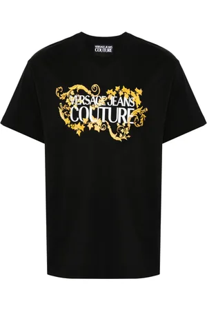 VERSACE Logo-print cotton T-shirt