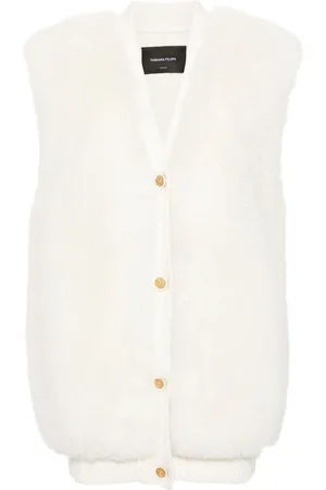 Fabiana Filippi Shearling sleeveless cardigan