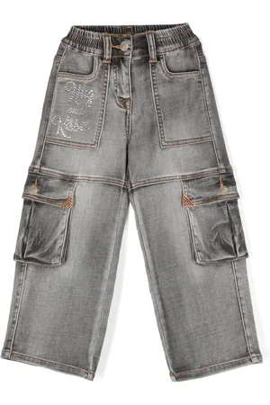 MONNALISA Crystal-embellished jeans