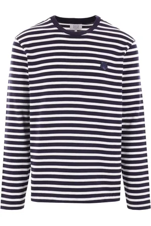 Maison Kitsuné Logo-patch striped jumper