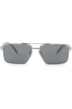 Prada Double bridge rectangle-frame sunglasses