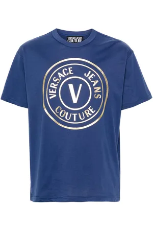 VERSACE Logo-print cotton T-shirt